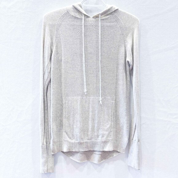 lululemon Light Grey Sit In Lotus Hoodie Sweater size 4 - Picture 6 of 13